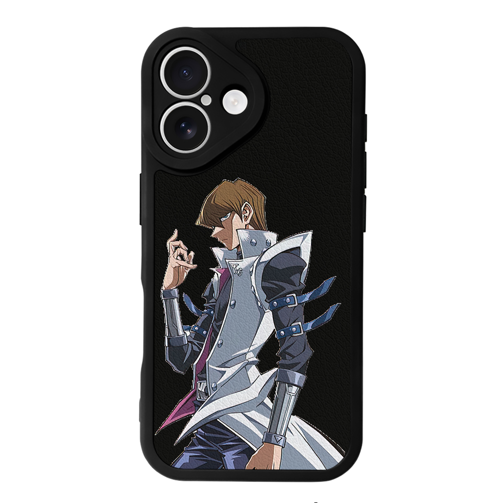 （画像用） 遊☆戯☆王 Yu-Gi-Oh! 【iPhone 16シリーズ対応】シリコンスマホケース（レザー調） 材質：シリコン